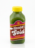 The Benji cold-pressed green juice bottle with apple celery cucumber kale spearmint — Liquid Gold Juice Vault Petaluma CA