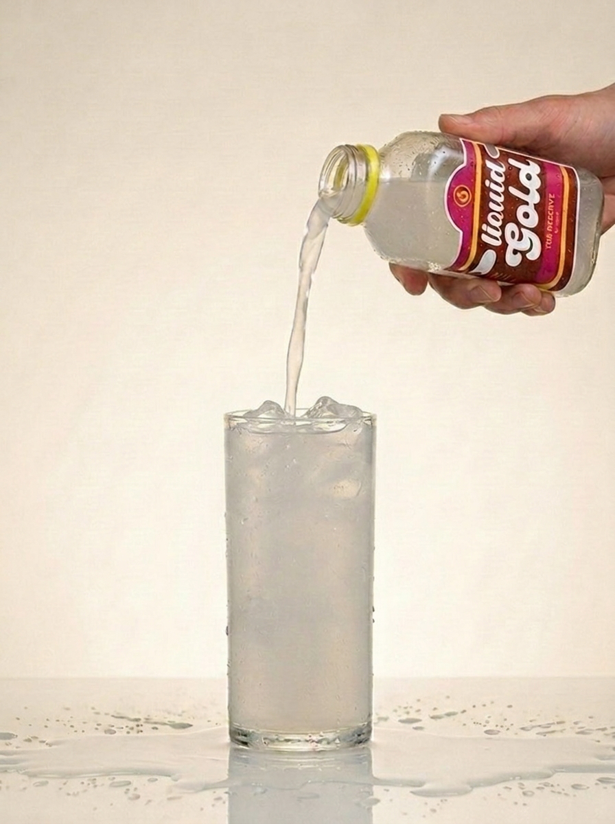 The Reserve fresh cold-pressed coconut water bottle clear — Liquid Gold Juice Vault Petaluma CA